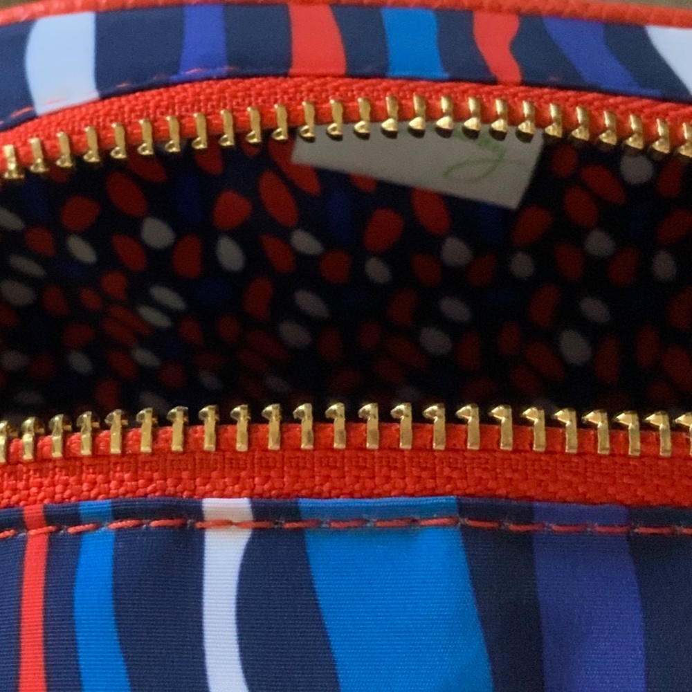 VERA BRADLEY cobalt stripe cosmetic purse - Picture 4 of 4